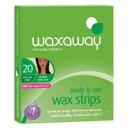 Waxaway Ready To Use Facial Wax 20 Strips