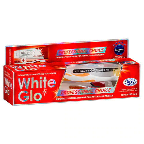 White Glo Professional Choice Whitening Toothpaste 150g