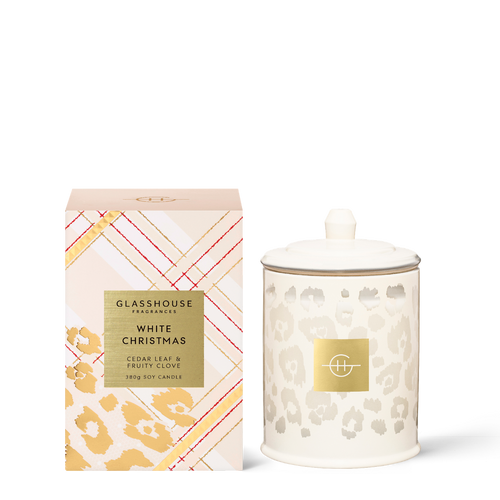 Glasshouse Fragrances White Christmas Soy Candle 380g