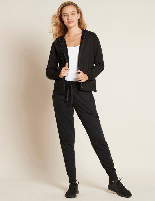 Boody Women's Weekend Zip-Up Hoodie Black XS
