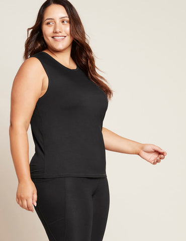 Boody Women's Active Muscle Tank Top Black Large