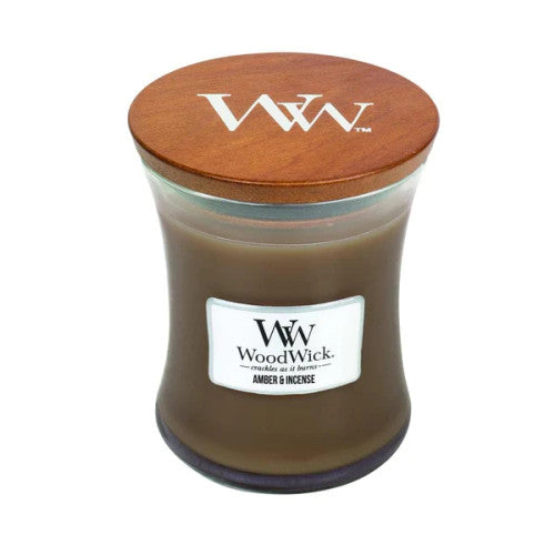 WoodWick Amber & Incense Medium Candle