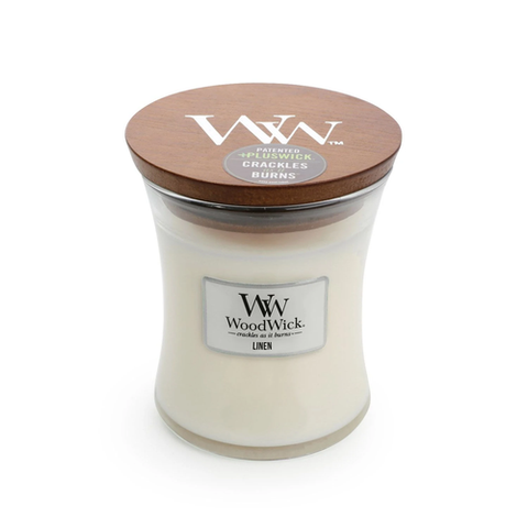 WoodWick Linen Medium Candle