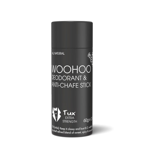 WOOHOO BODY Deodorant & Anti-Chafe Stick Tux - Extra Strength 60g