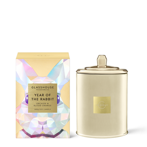 Glasshouse Year of The Rabbit Orchid & Blood Orange Soy Candle 380g