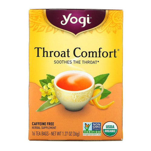 Yogi Tea Throat Comfort Caffeine Free 16 Tea Bags