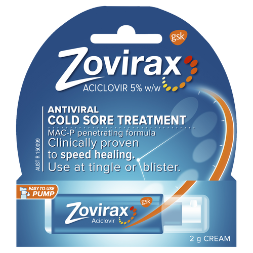 Zovirax Cold Sore Cream 2g Pump