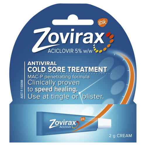 Zovirax Cold Sore Cream 2g Tube