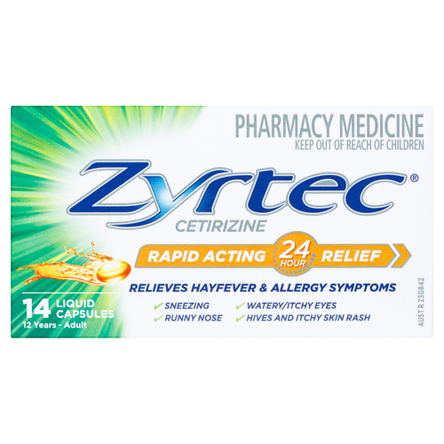 Zyrtec Liquid Capsules 14 Pack