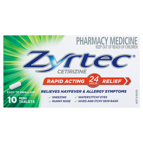 Zyrtec Rapid Acting Allergy & Hayfever Tablets 10 Pack