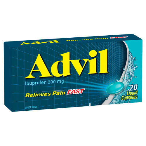 Front of pack of Advil Liquid Capsules 90 pack