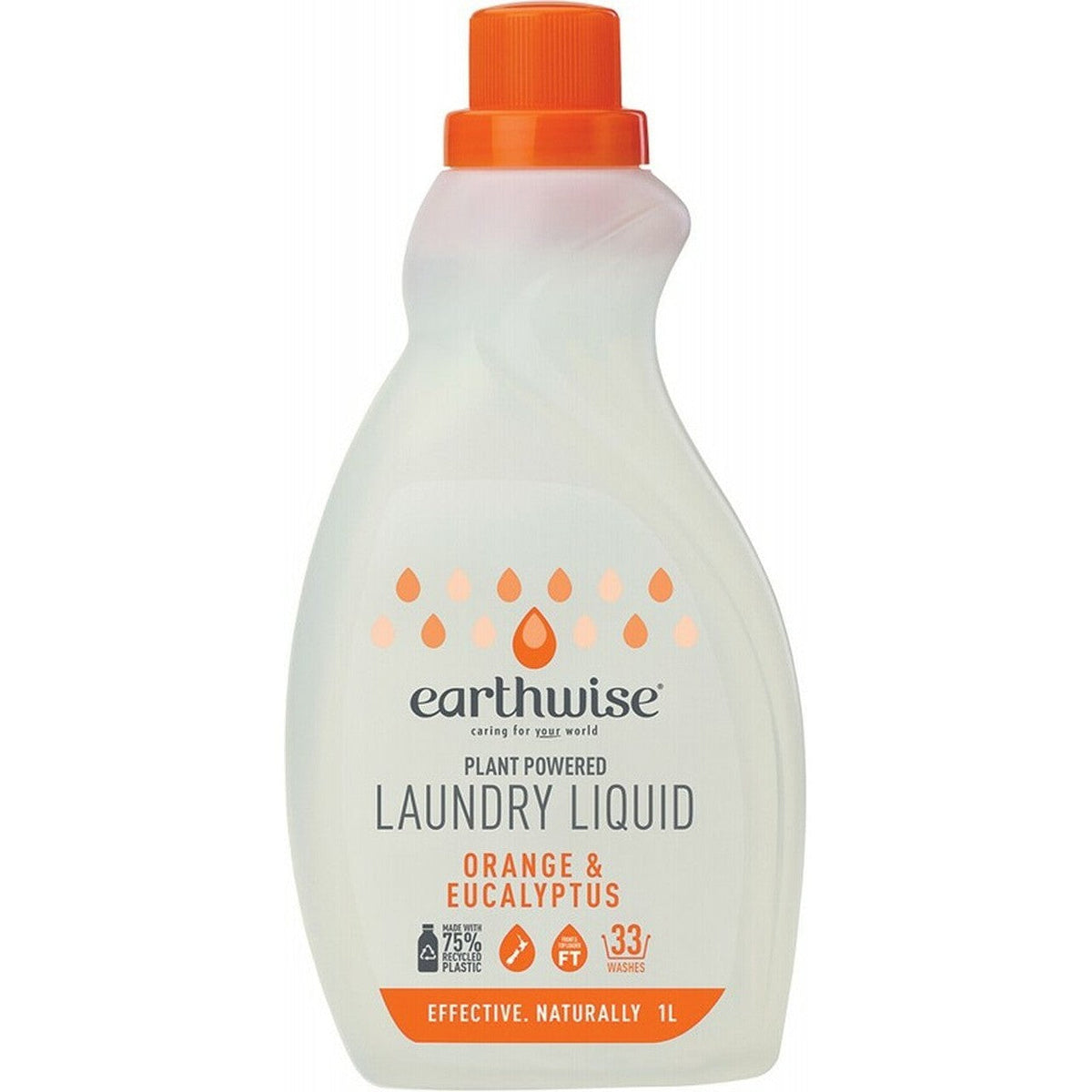 EARTHWISE Laundry Liquid Orange & Eucalyptus 1L