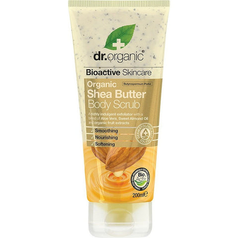 DR ORGANIC Body Scrub Organic Shea Butter 200ml