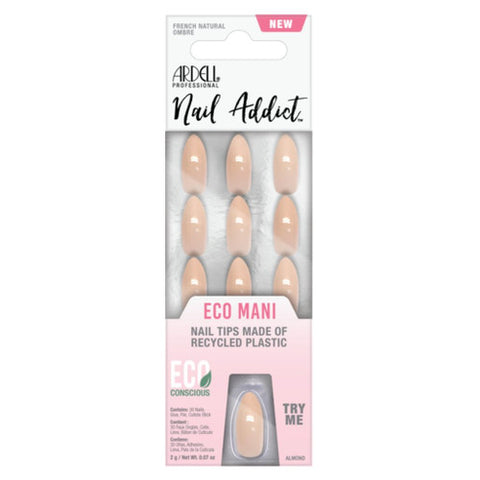 Ardell Nail Addict Eco Mani French Natural Ombre Press On Nails