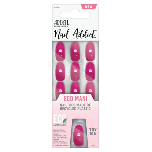 Ardell Nail Addict Eco Mani Poppy Press On Nails