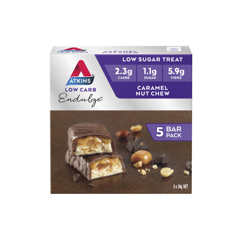 Atkins Endulge Caramel Nut Chew Bars 5pk