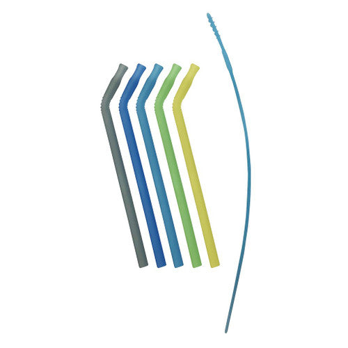 b.box Reusable Silicone Straw - Pool Party 5 Pack