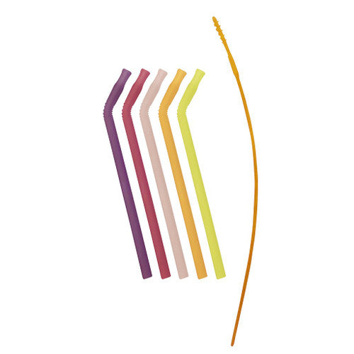 b.box Reusable Silicone Straw - Very Berry 5 Pack