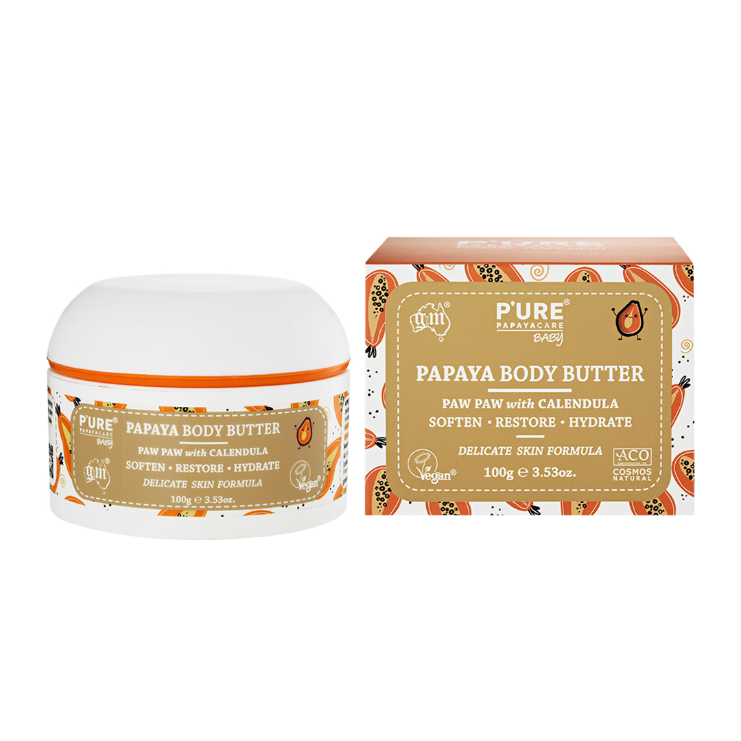 P'URE PAPAYACARE Papaya Baby Body Butter Paw Paw With Calendula 100g