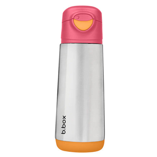 b.box Insulated Sport Sprout Bottle 500ml - Strawberry Shake