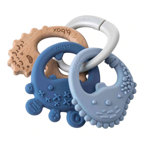 b.box Trio Teether Lullaby Blue