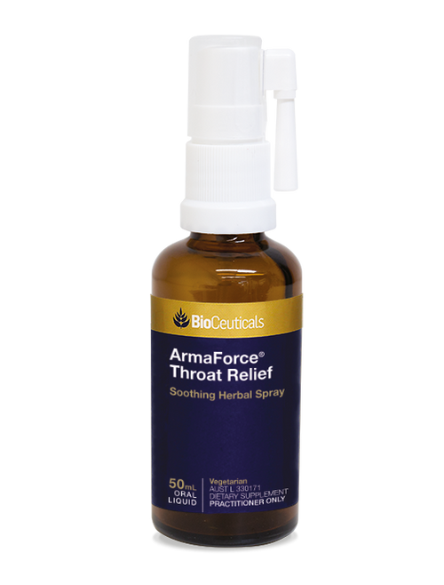 BioCeuticals ArmaForce Throat Relief Soothing Herbal Spray 50mL