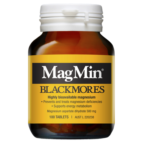 Blackmores MagMin 100 tablets front of bottle