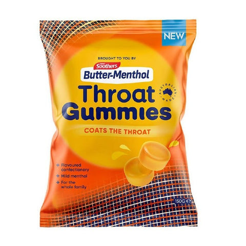 Soothers Butter Menthol Throat Gummies 150G