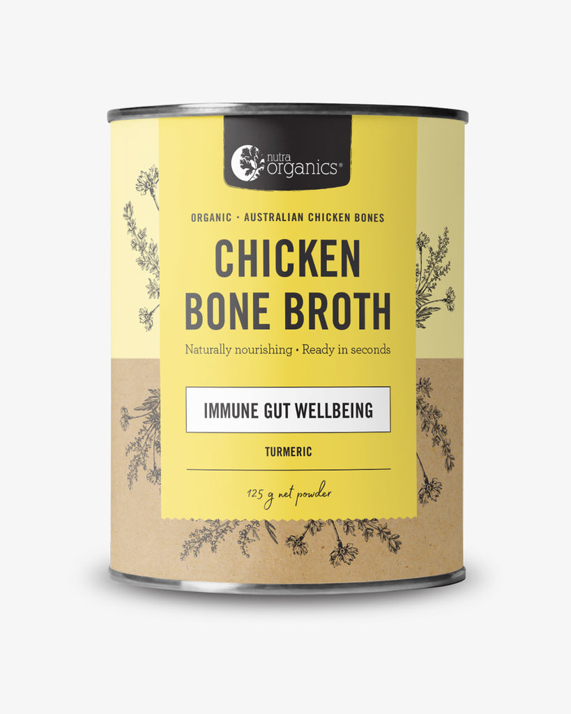 Nutra Organics Chicken Bone Broth Powder Turmeric 125g