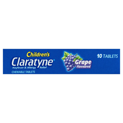 Claratyne Children's Hayfever & Allergy Relief Antihistamine Grape Flavoured Chewable Tablets 10 pack