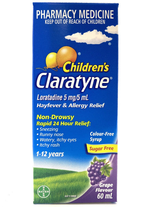 Claratyne Children's Hayfever & Allergy Relief Oral Liquid 60ml - Grape