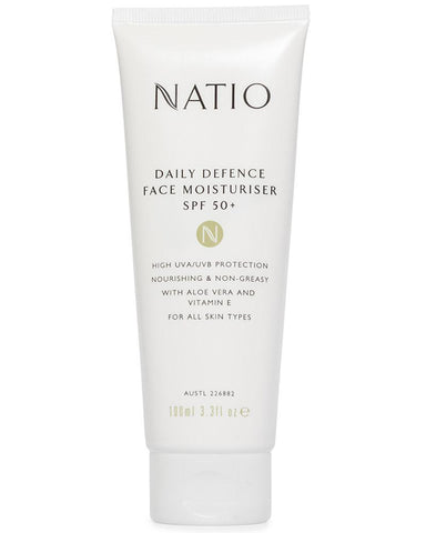 Natio Daily Defence Face Moisturiser SPF 50+ 100ml