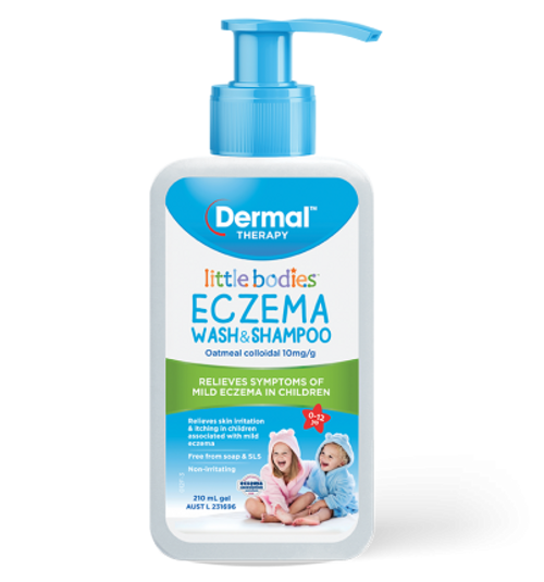 Little Bodies Eczema Wash & Shampoo 210ml Front of Packaging