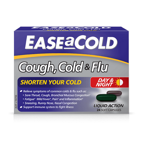 Ease-a-cold Cough, Cold and Flu Day Night 24 capsules