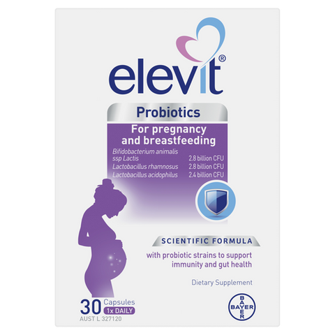 Probiotics for Pregnancy and Breastfeeding capsules 30 pack Front of Packaging