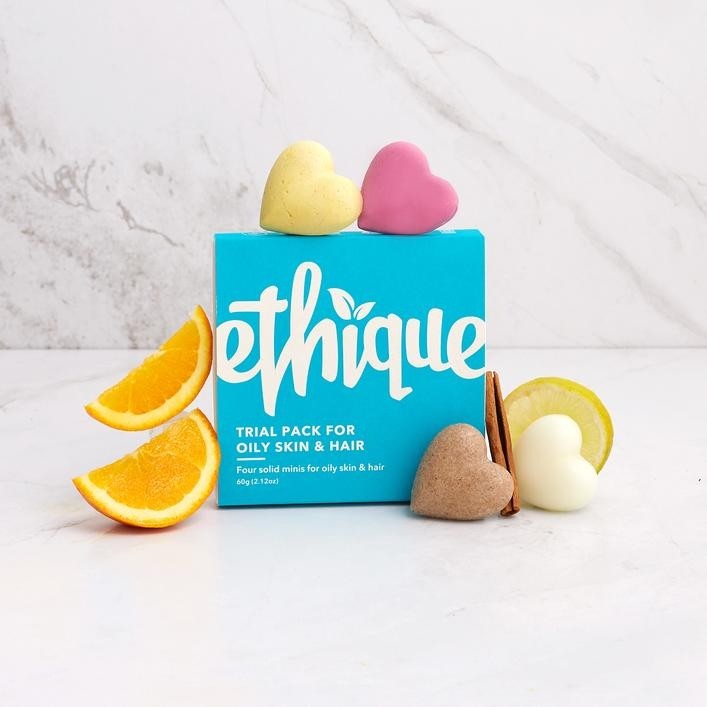 ETHIQUE Trial Pack 4x Minis - Oily Skin & Hair 60g
