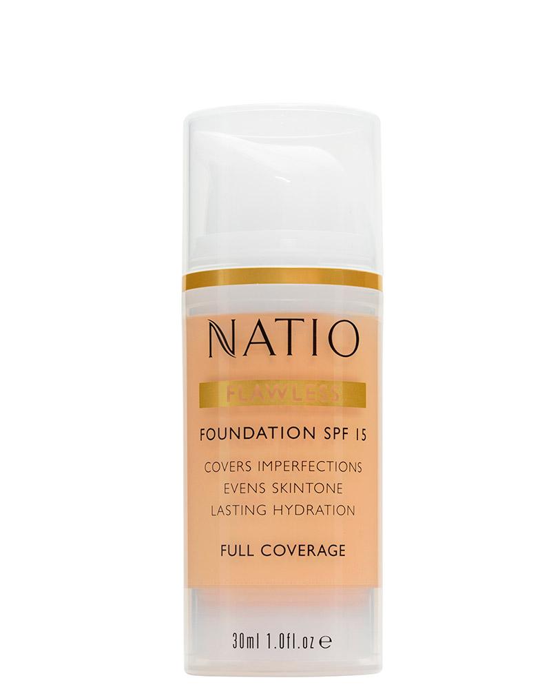 Natio Flawless Foundation SPF 15 Light Honey 30ml