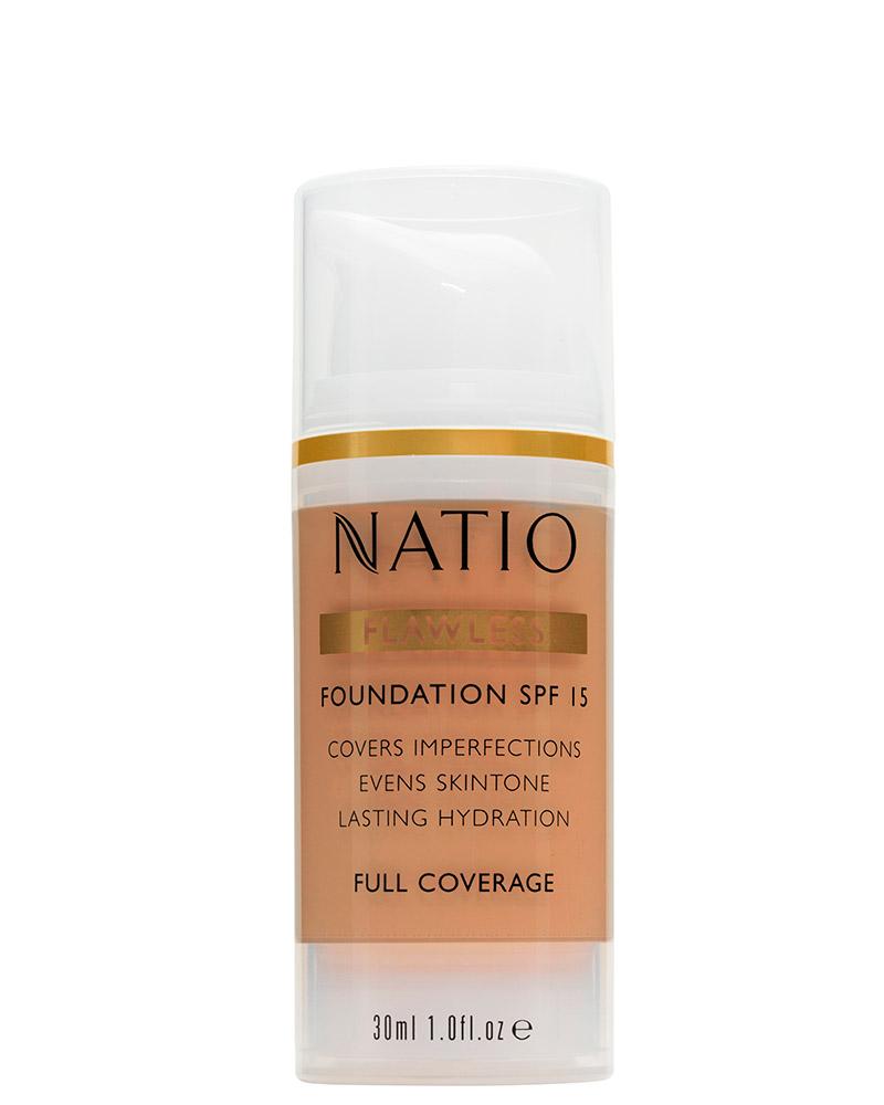 Natio Flawless Foundation SPF 15 Medium Tan 30ml