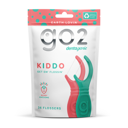 go2 dentagenie Kiddo Get Em Flossin Flossers Berry 36 Pack