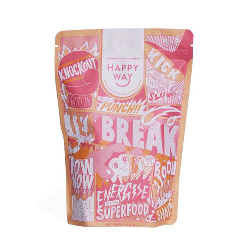 Happy Way Protein Thai Milk Boba Tea Whey Protein Powder 500g