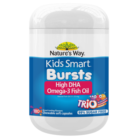 Nature's Way Kids Smart Bursts Omega-3 Fish Oil Trio 180 Capsules