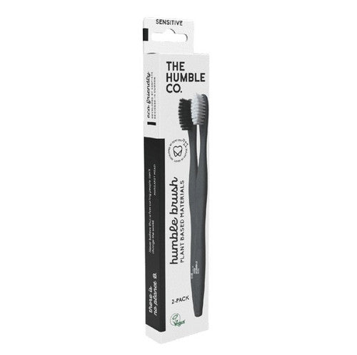 Humble Adults Plant Based Toothbrush Sensitive 2pk (Assorted Colors)