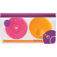 B.box Silicone Lids Travel Pack  strawberry shake