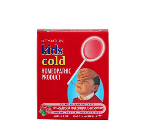 Key Sun Kids Cold Raspberry Flavoured 10 Lozenges
