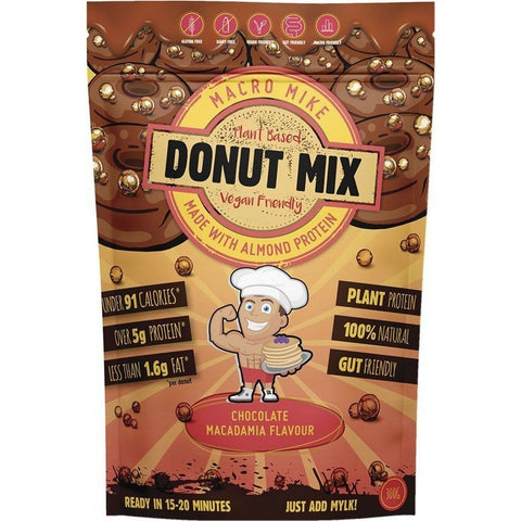 MACRO MIKE Almond Protein Donut Baking Mix Chocolate Macadamia Flavour 300g