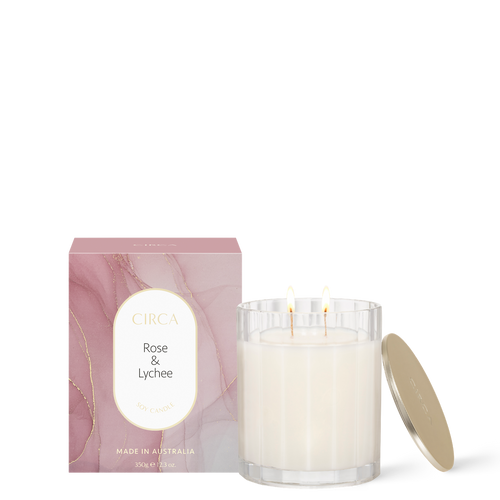Circa Home Rose & Lychee Classic Soy Candle 350g