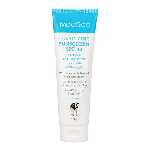 MOOGOO Clear Zinc Sunscreen SPF 40 120g