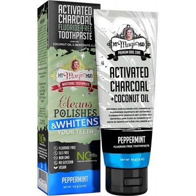 MY MAGIC MUD Activated Charcoal Toothpaste Peppermint 113g