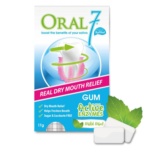 Oral 7 Moisturising Dry Mouth Gum 12 Pcs