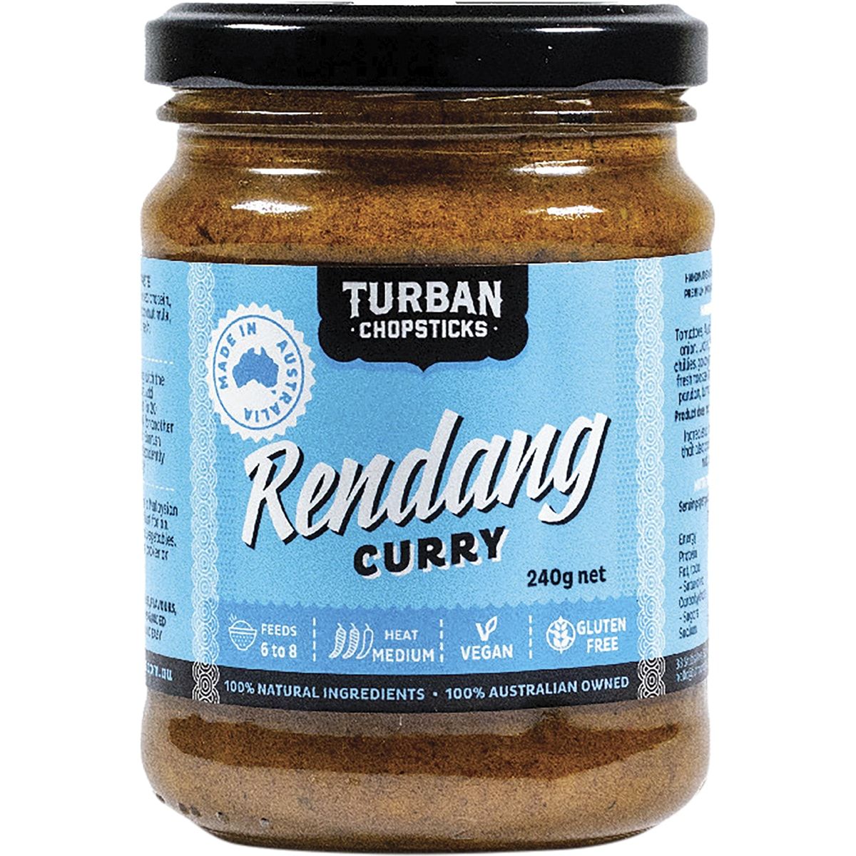 TURBAN CHOPSTICKS Curry Paste Rendang Curry 240g